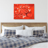 Conceptueel Afbeelding van chromosomen in het bloe Canvas Afdruk (Insitu (Slaapkamer))