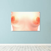 Conceptueel Afbeelding van de borstanatomie van Vr Canvas Afdruk (Insitu (Houten vloer))