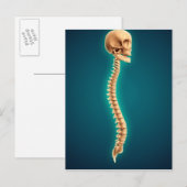 Conceptueel Afbeelding van de humane schedel en ru Briefkaart (Voorkant / Achterkant)