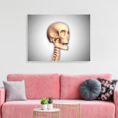 Conceptueel Afbeelding van de humane schedel en ru Canvas Afdruk (Insitu (Woonkamer))
