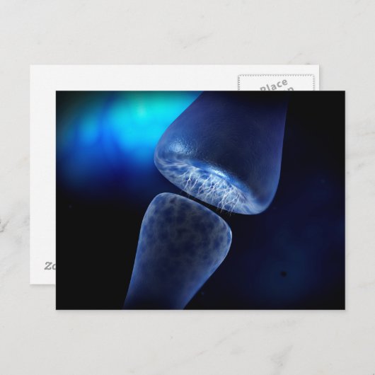 Conceptueel Afbeelding van de synapse van neuron i Briefkaart (Voorkant / Achterkant)