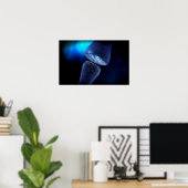 Conceptueel Afbeelding van de synapse van neuron i Poster (Thuiskantoor)