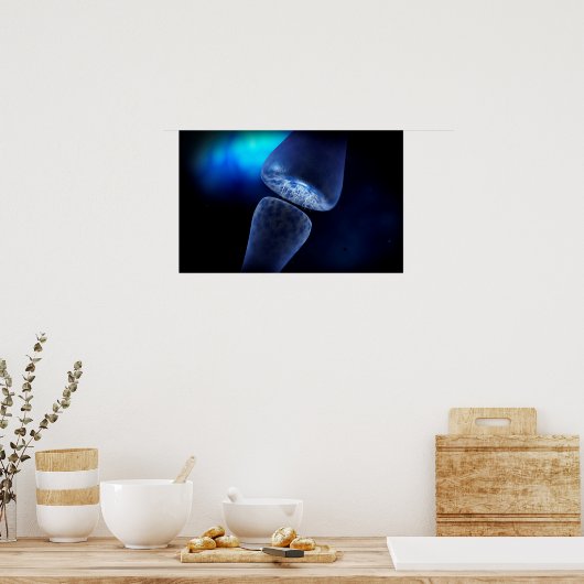 Conceptueel Afbeelding van de synapse van neuron i Poster (Keuken)