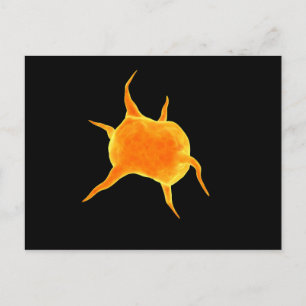 Conceptueel Afbeelding van een bloedplaatje Briefkaart