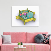 Conceptueel Afbeelding van een Plant cel Canvas Afdruk (Insitu (Woonkamer))
