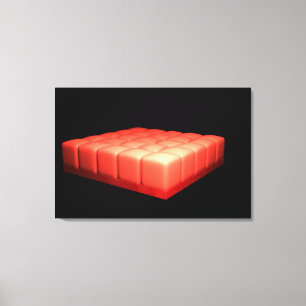 Conceptueel Afbeelding van eenvoudige cuboïdale e Canvas Afdruk