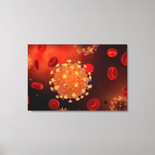 Conceptueel Afbeelding van griep dat griep veroorz Canvas Afdruk (Voorkant)