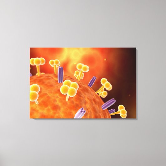 Conceptueel Afbeelding van griep dat griep veroorz Canvas Afdruk (Voorkant)