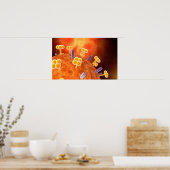 Conceptueel Afbeelding van griep dat griep veroorz Poster (Keuken)