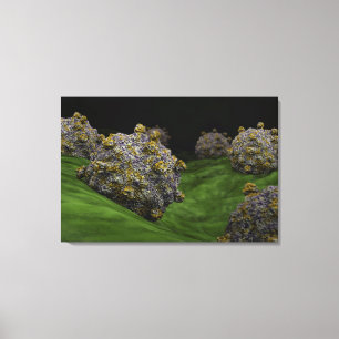 Conceptueel Afbeelding van het Coxsackievirus 1 Canvas Afdruk