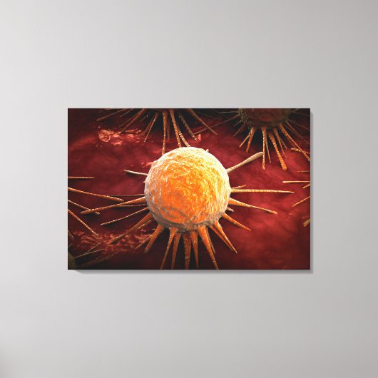Conceptueel Afbeelding van het kankervirus 1 Canvas Afdruk (Voorkant)