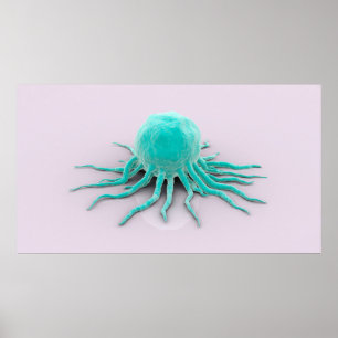 Conceptueel Afbeelding van het kankervirus 2 Poster