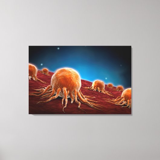 Conceptueel Afbeelding van het kankervirus 3 Canvas Afdruk (Voorkant)