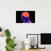 Conceptueel Afbeelding van het menselijk brein 1 Poster (Thuiskantoor)