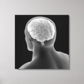 Conceptueel Afbeelding van het menselijk brein 2 Canvas Afdruk (Voorkant)