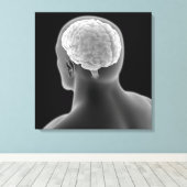 Conceptueel Afbeelding van het menselijk brein 2 Canvas Afdruk (Insitu (Houten vloer))