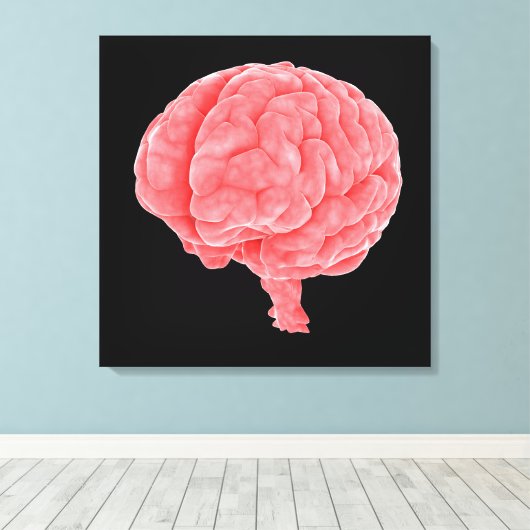 conceptueel Afbeelding van het menselijk brein 5 Canvas Afdruk (Insitu (Houten vloer))
