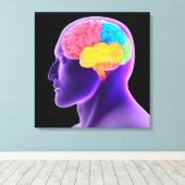 conceptueel Afbeelding van het menselijk brein 7 Canvas Afdruk (Insitu (Houten vloer))