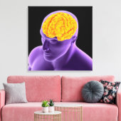 Conceptueel Afbeelding van het menselijk brein 8 Canvas Afdruk (Insitu (Woonkamer))