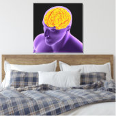 Conceptueel Afbeelding van het menselijk brein 8 Canvas Afdruk (Insitu (Slaapkamer))