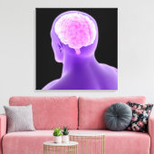 Conceptueel Afbeelding van het menselijk brein 9 Canvas Afdruk (Insitu (Woonkamer))