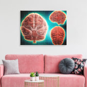 Conceptueel Afbeelding van het menselijk brein op  Canvas Afdruk (Insitu (Woonkamer))