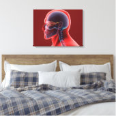 Conceptueel Afbeelding van het menselijk oog en de Canvas Afdruk (Insitu (Slaapkamer))