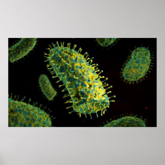 Conceptueel Afbeelding van het rabiësvirus 2 Poster (Voorkant)