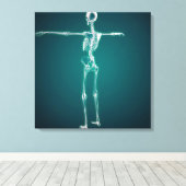 Conceptueel Afbeelding van het skeletstelsel bij d Canvas Afdruk (Insitu (Houten vloer))