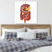 Conceptueel Afbeelding van het spijsverteringsstel Canvas Afdruk (Insitu (Slaapkamer))