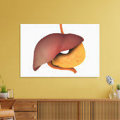 Conceptueel Afbeelding van het spijsverteringsstel Canvas Afdruk (Insitu (Woonkamer))