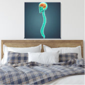 Conceptueel Afbeelding van humaan brein, schedel e Canvas Afdruk (Insitu (Slaapkamer))