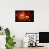 Conceptueel Afbeelding van Neuron 1 Poster (Thuiskantoor)