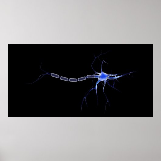 Conceptueel Afbeelding van neuron 2 Poster (Voorkant)