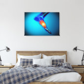 Conceptueel Afbeelding van pijn bij de mens Canvas Afdruk (Insitu (Slaapkamer))