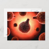 Conceptueel Afbeelding van plasma dat malaria vero Briefkaart (Voorkant / Achterkant)