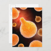 Conceptueel Afbeelding van plasma dat malaria vero Briefkaart (Voorkant / Achterkant)