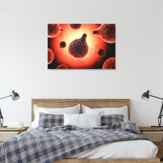 Conceptueel Afbeelding van plasma dat malaria vero Canvas Afdruk (Insitu (Slaapkamer))