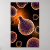 Conceptueel Afbeelding van plasma dat malaria vero Poster (Voorkant)