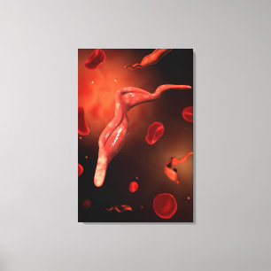 Conceptueel Afbeelding van trypanosoma 1 Canvas Afdruk