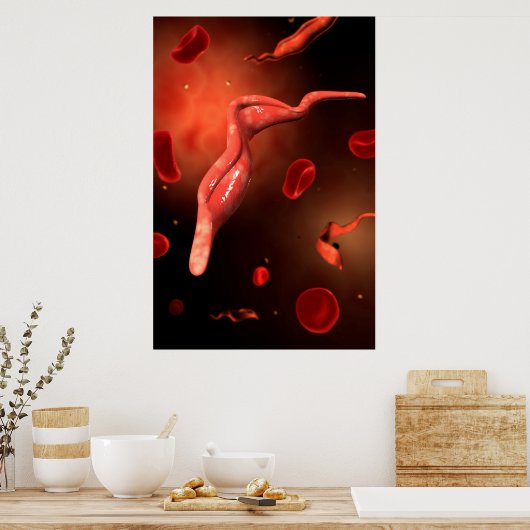 Conceptueel Afbeelding van trypanosoma 1 Poster (Keuken)