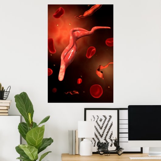 Conceptueel Afbeelding van trypanosoma 1 Poster (Thuiskantoor)