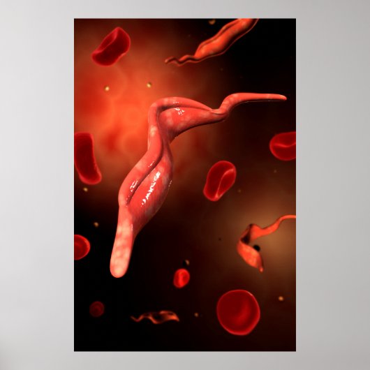 Conceptueel Afbeelding van trypanosoma 1 Poster (Voorkant)