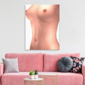 Conceptueel Afbeelding van Vrouw-romp Canvas Afdruk (Insitu (Woonkamer))