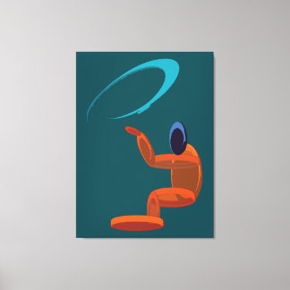 Conceptuele Abstracte Kosmische Figuur Canvas Afdruk