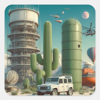 Conceptverdediger Vierkante Sticker