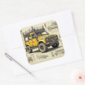 Conceptverdediger Vierkante Sticker (Envelop)