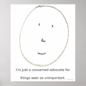 "Concerned Advocate", funny, humor, joke Poster (Voorkant)
