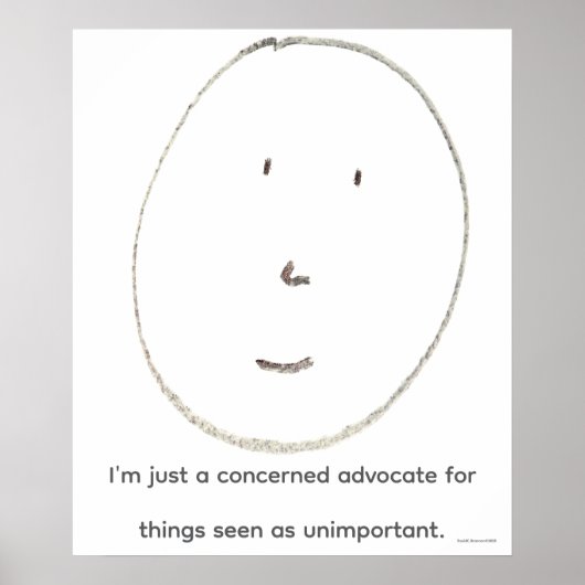 "Concerned Advocate", funny, humor, joke Poster (Voorkant)