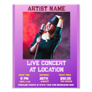 Concert 8 x 10 foto vergroting afdruk